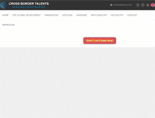 Tablet Screenshot of crossbordertalents.com